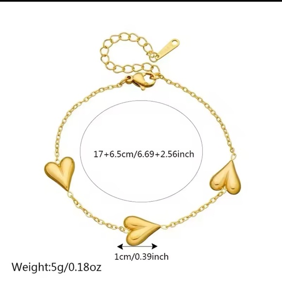 Sweet Heart Tassel Necklace female minority design love bracelet earrings Set - Picture 3 of 4